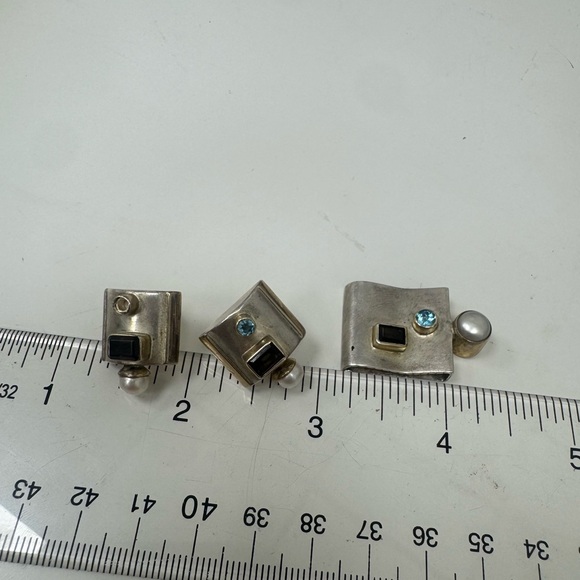 Vintage Michou Sterling Silver Earrings and Pendant Set - Picture 8 of 15